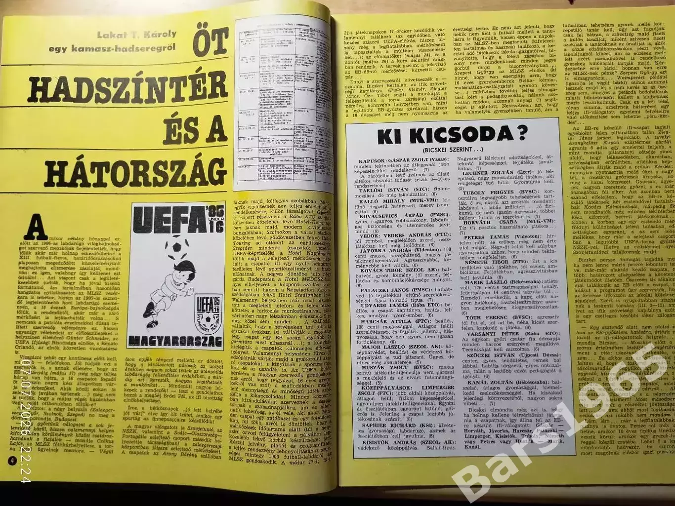 Kepes Sport Венгрия № 4 1985 2