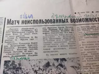 Футбол Рассвет Красноярск - Локомотив Челябинск 1969