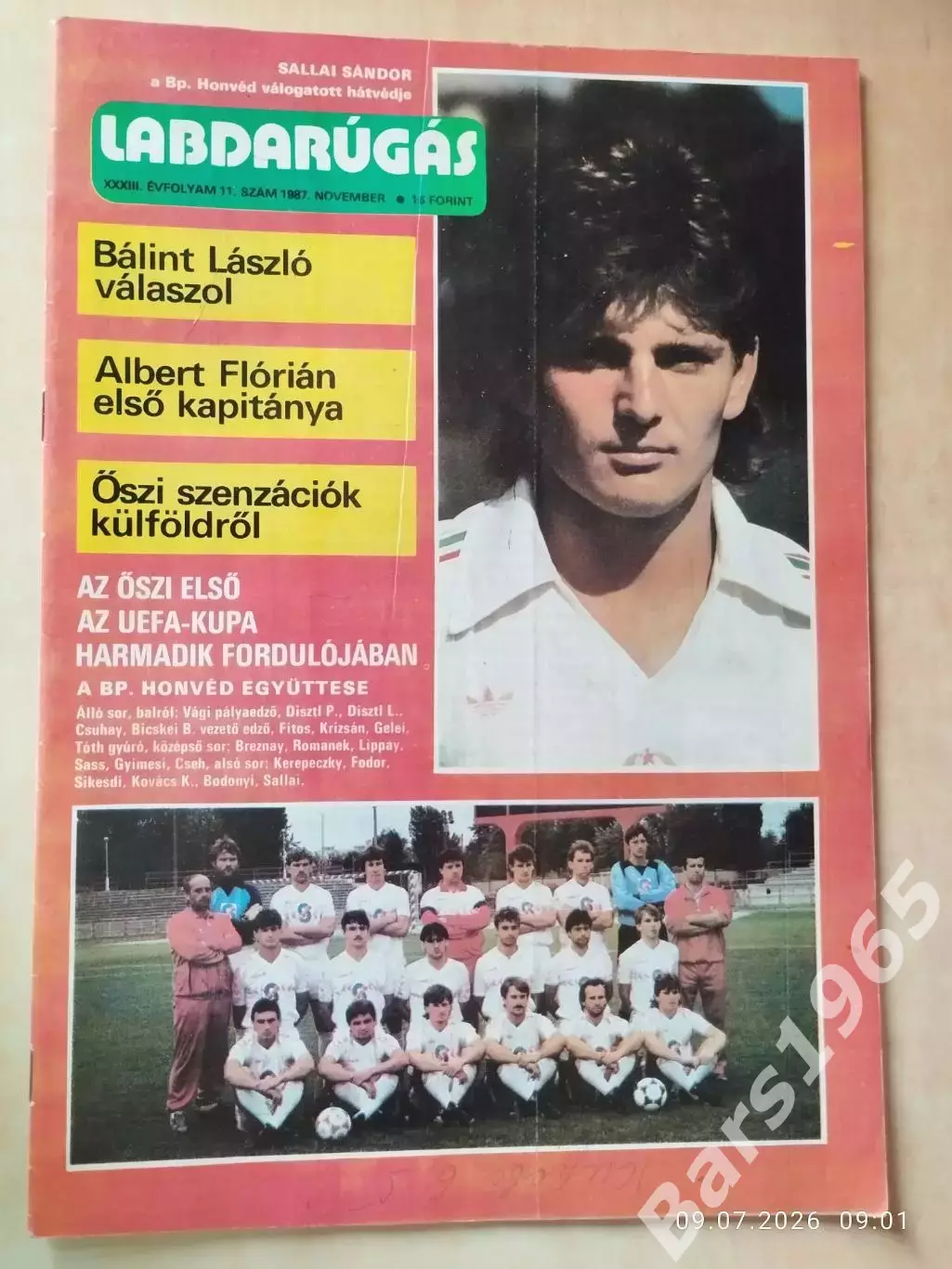 labdarugas Венгрия № 11, 1987