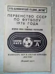 Восток Усть-Каменогорск 1976 1 круг