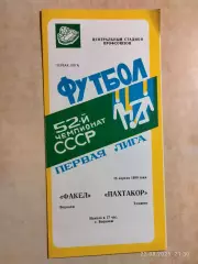 Факел Воронеж - Пахтакор Ташкент 1989