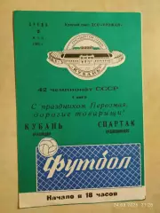 Кубань Краснодар - Спартак Орджоникидзе 1979