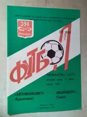 Автомобилист Красноярск - Манометр Томск 1981