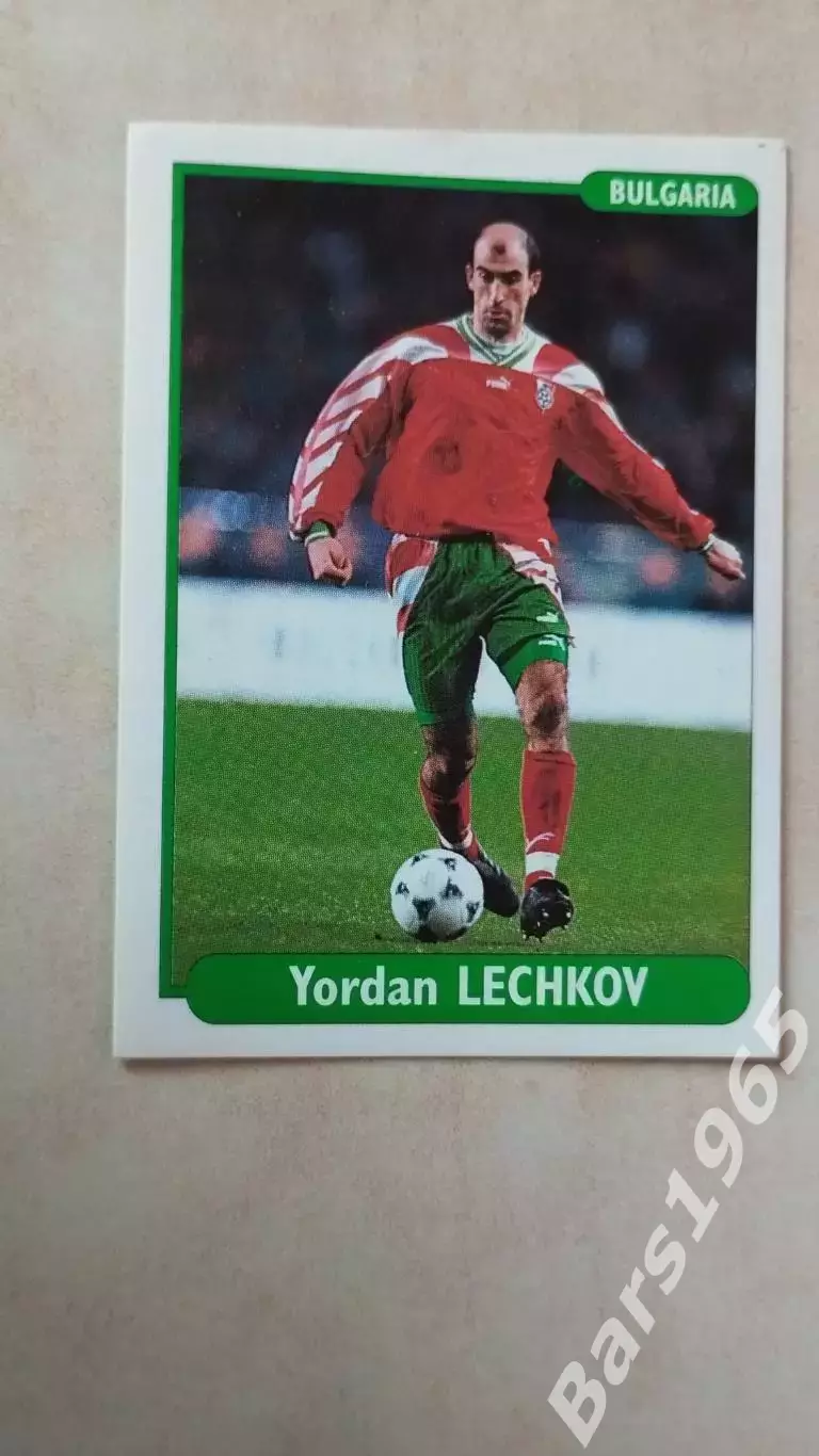 Наклейка EURO foot96 № 115 Yordan Lechkov Bulgaria