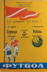 Кубань Краснодар - Торпедо Таганрог 1969