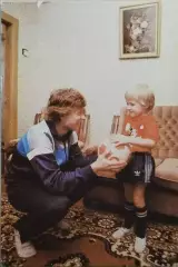 Александр Заваров с сыном Динамо Киев 1987
