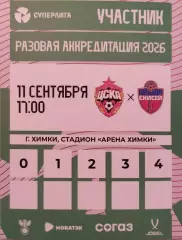 ЖФК ЦСКА Москва - ЖФК Енисей Красноярск 2026 Аккредитация Женщины