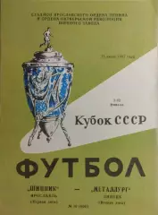 Шинник Ярославль - Металлург Липецк 1987 Кубок СССР