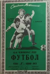 Металлист Харьков - Факел Воронеж 1980