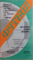 Металлург Запорожье - Шинник Ярославль 1979