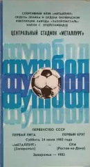 Металлург Запорожье - СКА Ростов-на-Дону 1982
