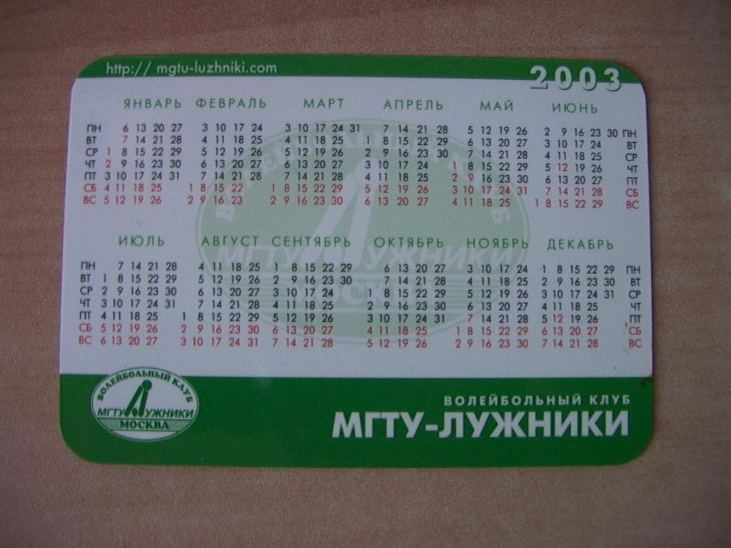 Волейбольный клуб МГТУ Лужники 2003 1