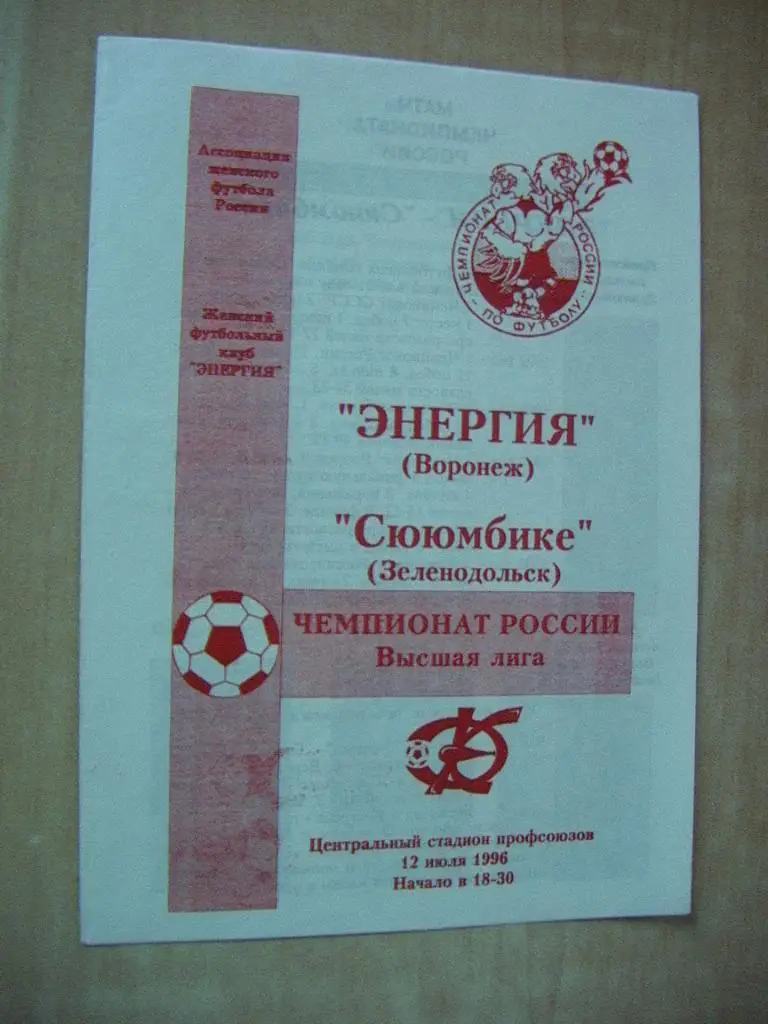 Энергия Воронеж - Сююмбике Зеленодольск 1996 Женщины