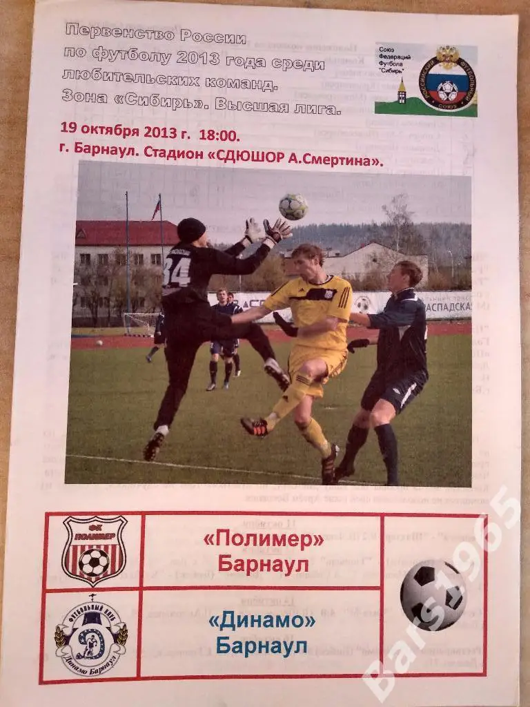 Полимер Барнаул - Динамо Барнаул 2013