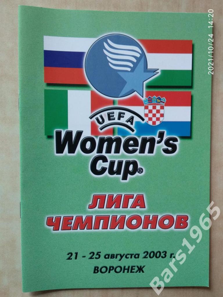 Энергия Воронеж, Форони Италия, Фемина Венгрия, Осиек Хорватия 2003 Женщины