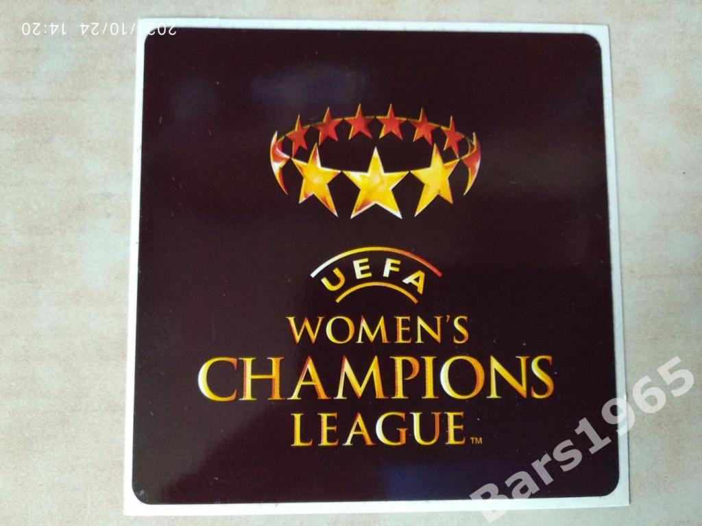 Наклейка Лига чемпионов Женщины
