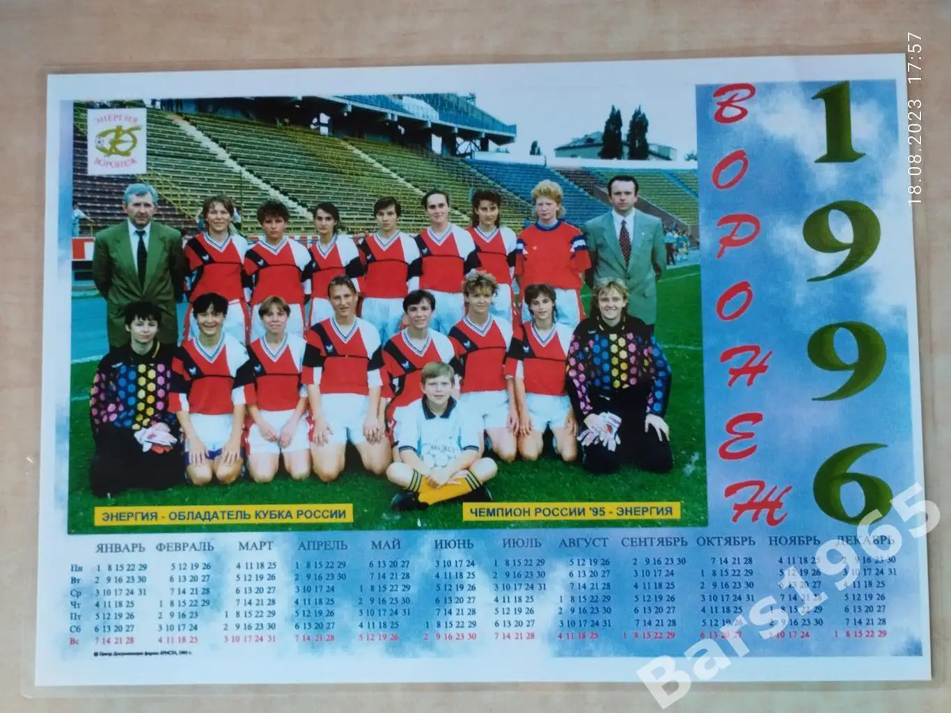 ЖФК Энергия Воронеж 1996 Ламинированный