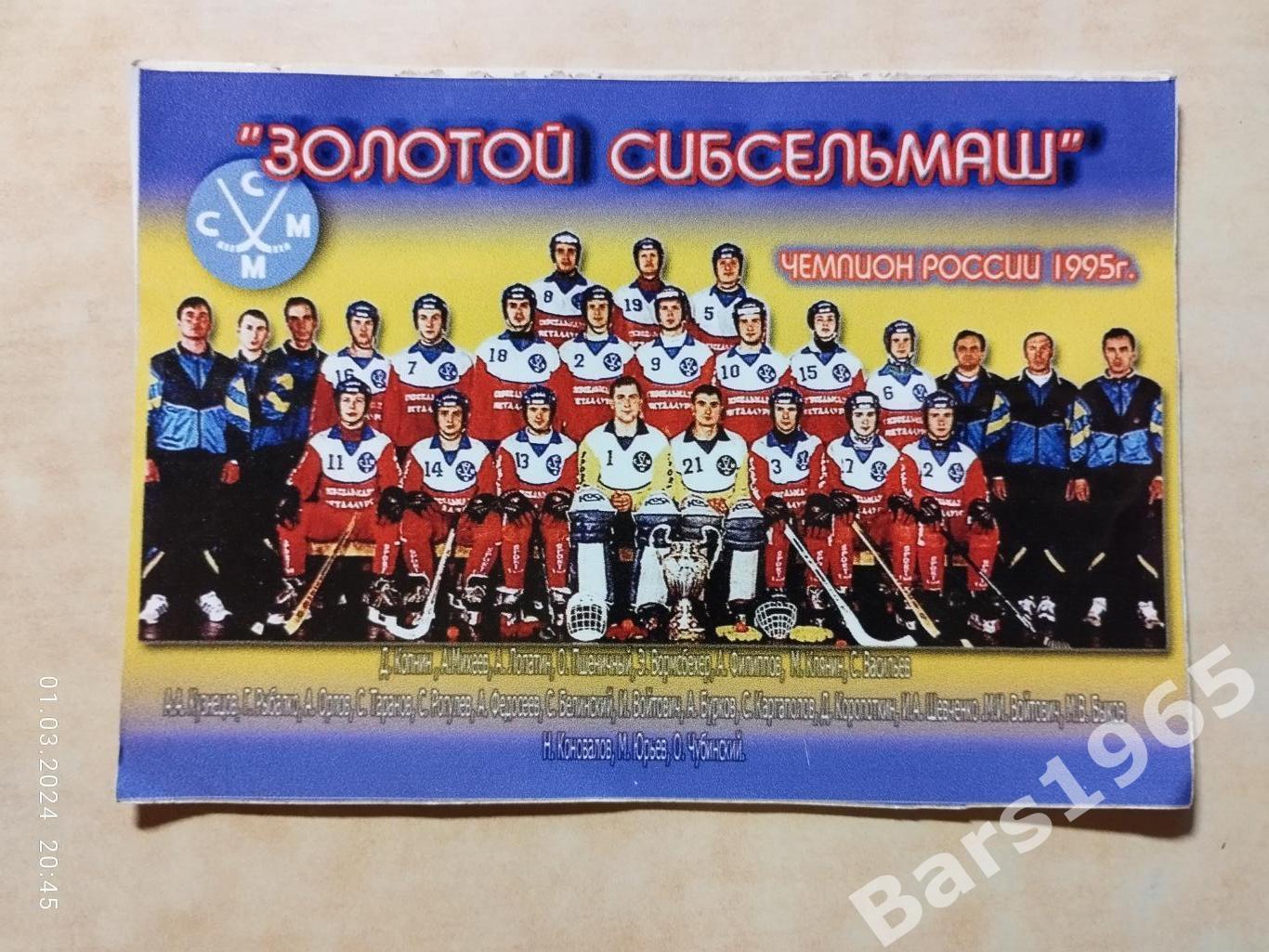 Сибсельмаш Новосибирск чемпион России 1995