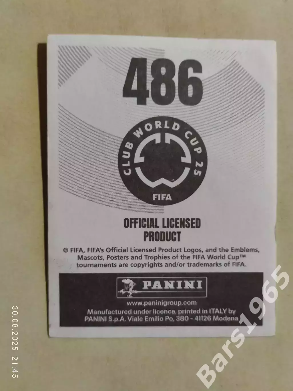 Наклейка Panini FIFA Club World Cup 2025 № 486 Aurelien Tchouameni 1