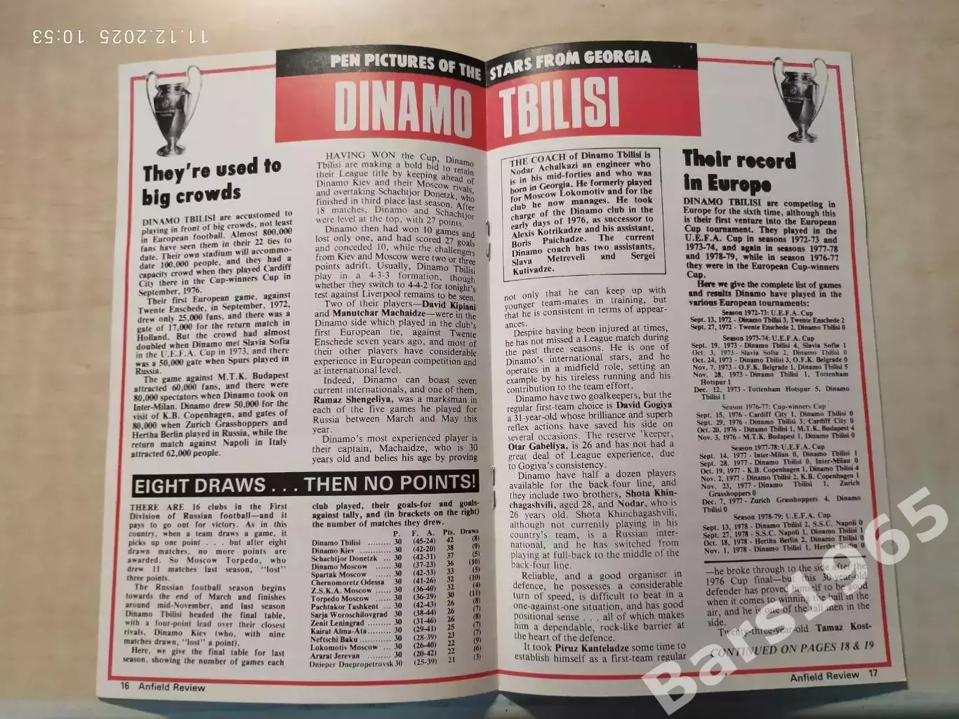 Ливерпуль Англия - Динамо Тбилиси 1979 1
