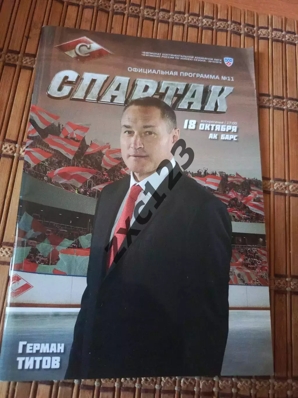 РАСПРОДАЖА!!!! СПАРТАК - АК БАРС18.10.2015.