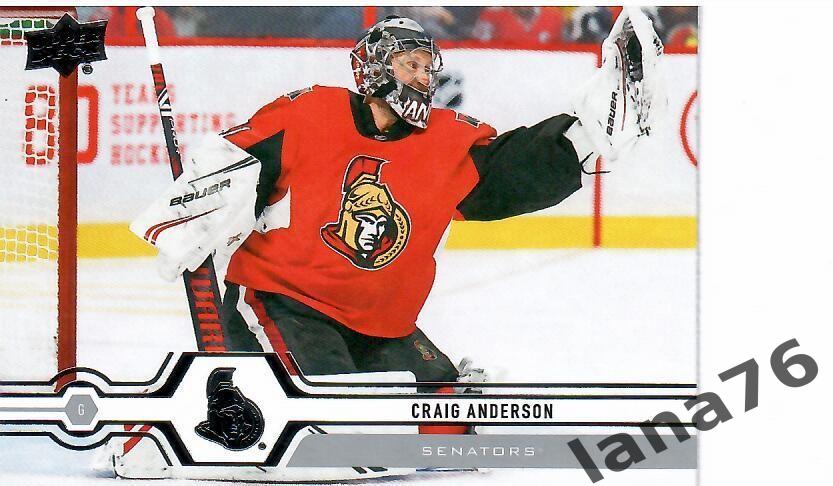 2019-20 Upper Deck Series two №290 Craig Anderson - Ottawa Senators