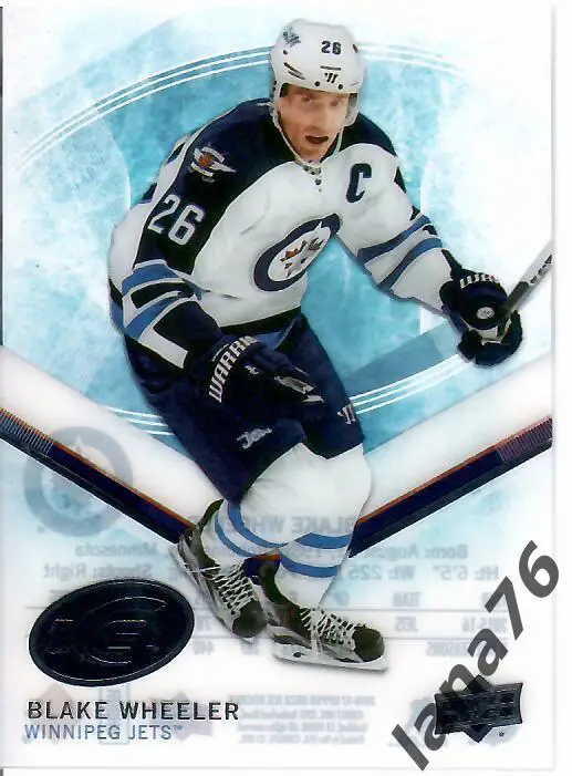 Карточка 2016-17 Upper Deck Ice #34 Блэйк Уиллер Виннипег