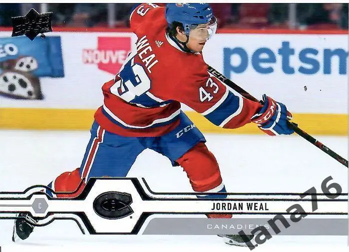 2019-20 Upper Deck Series 1 №50 Jordan Weal - Montreal Canadiens