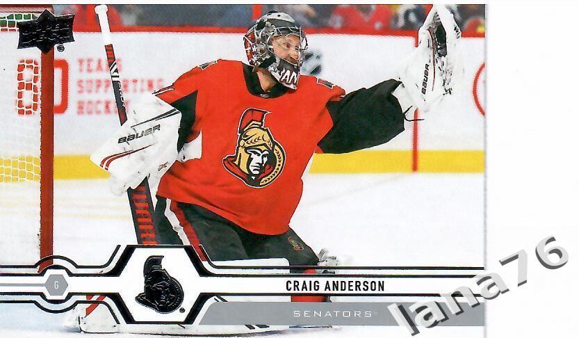 2019-20 Upper Deck Series two №290 Craig Anderson - Ottawa Senators