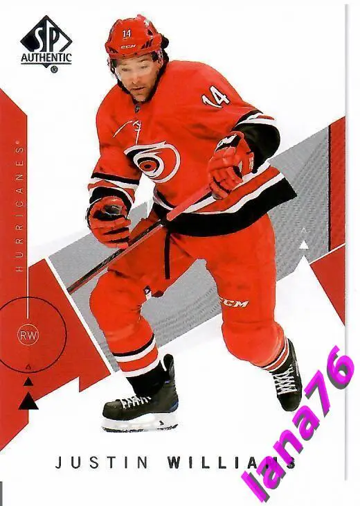 2018-19 SP Authentic №19 Justin Williams - Carolina Hurricanes