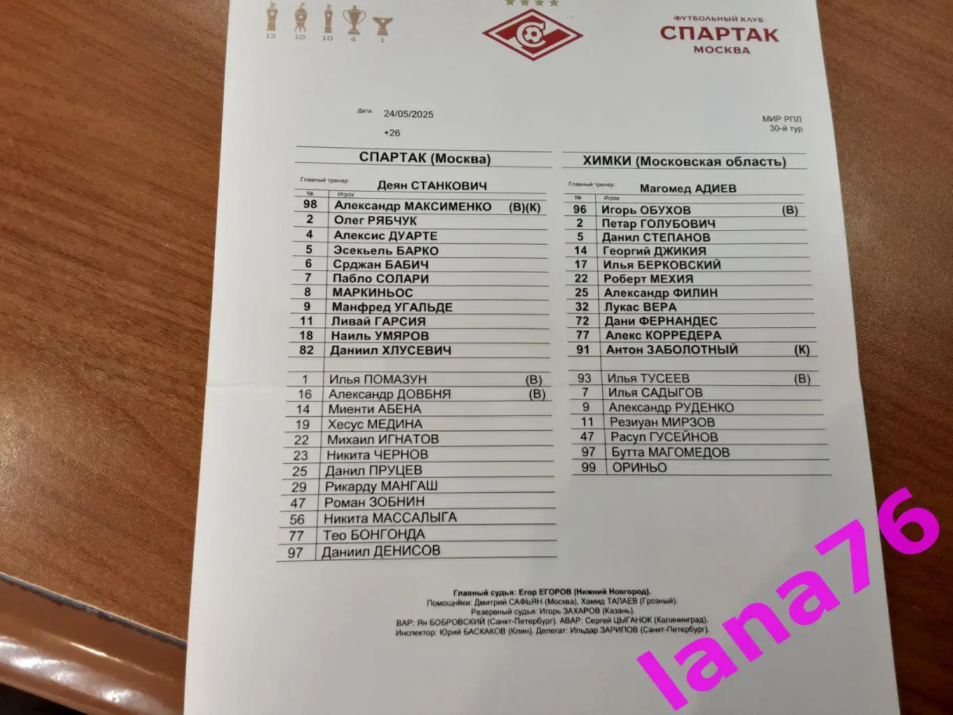 Спартак Москва - Химки 24.05.2025 1