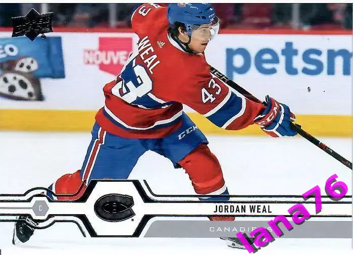 2019-20 Upper Deck Series 1 №50 Jordan Weal - Montreal Canadiens
