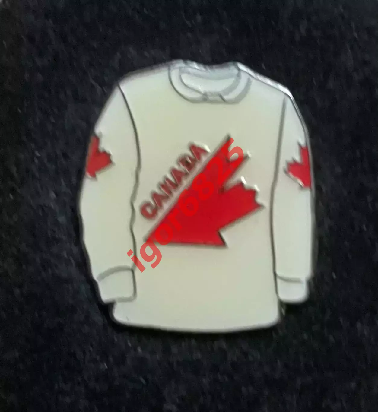 Хоккей Знак Значок Сборная Канада Canada Team джерси, белая форма, вид 2. 2