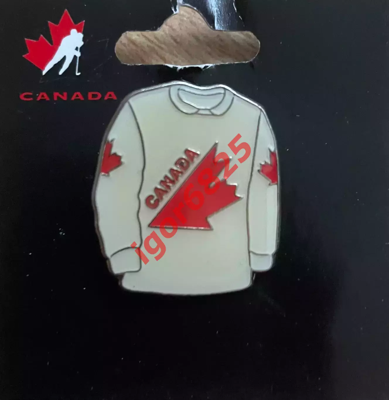 Хоккей Знак Значок Сборная Канада Canada Team джерси, белая форма, вид 2. 4