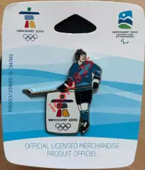 Хоккей Знак Значок Олимпиада Ванкувер 2010 Правый защитник VANCOUVER CANADA