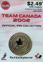 Хоккей Знак Значок Олимпийская сборная Канада 2002. Золотая медаль Canada Team