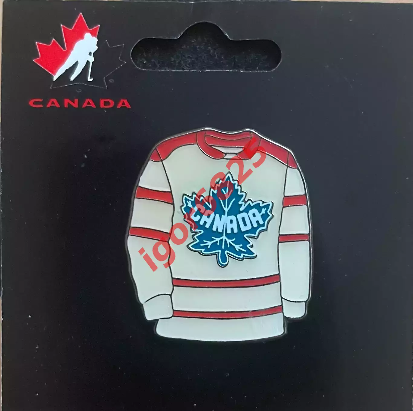 Хоккей Знак Значок Сборная Канада Canada Team джерси, белая форма, вид 3.