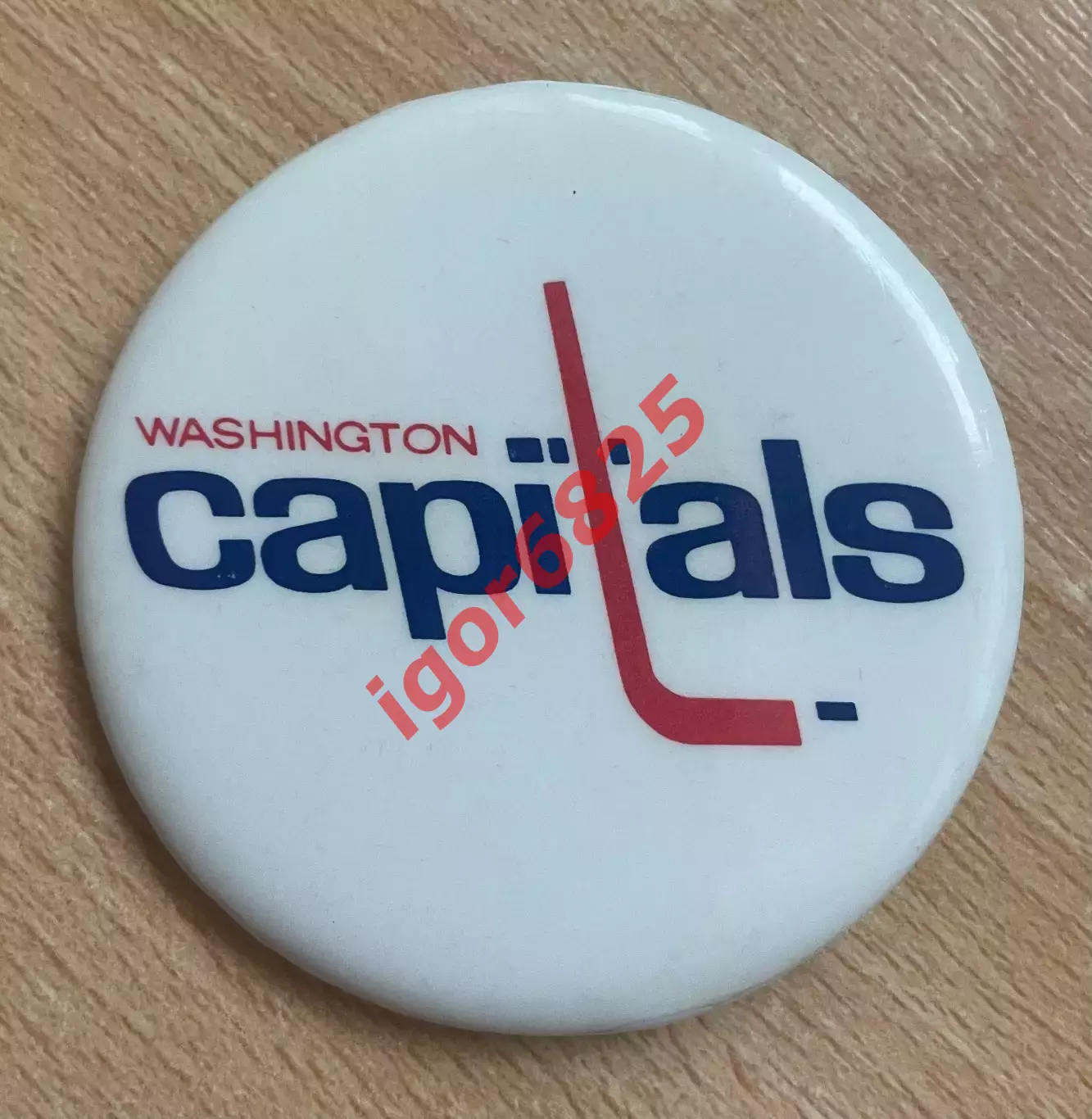 Хоккей. Значок Знак Вашингтон Кэпиталс НХЛ Washington Capitals NHL размер 6 см.