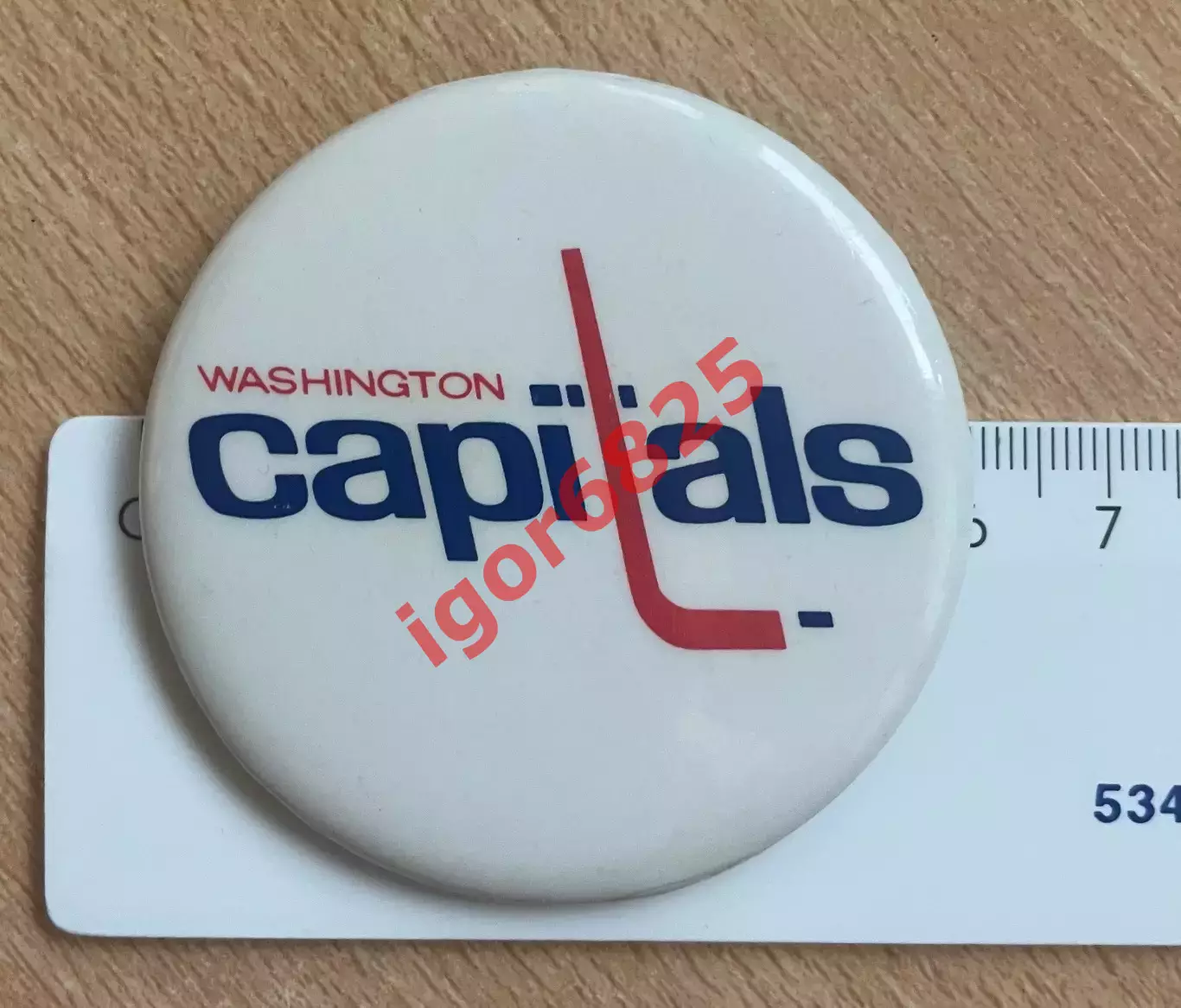 Хоккей. Значок Знак Вашингтон Кэпиталс НХЛ Washington Capitals NHL размер 6 см. 2