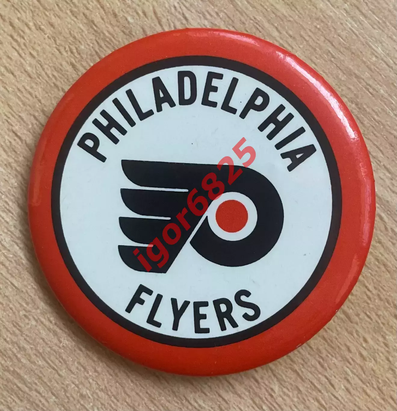 Хоккей. Значок Знак Филадельфия Флайерз НХЛ Philadelphia Flyers NHL размер 6 см.