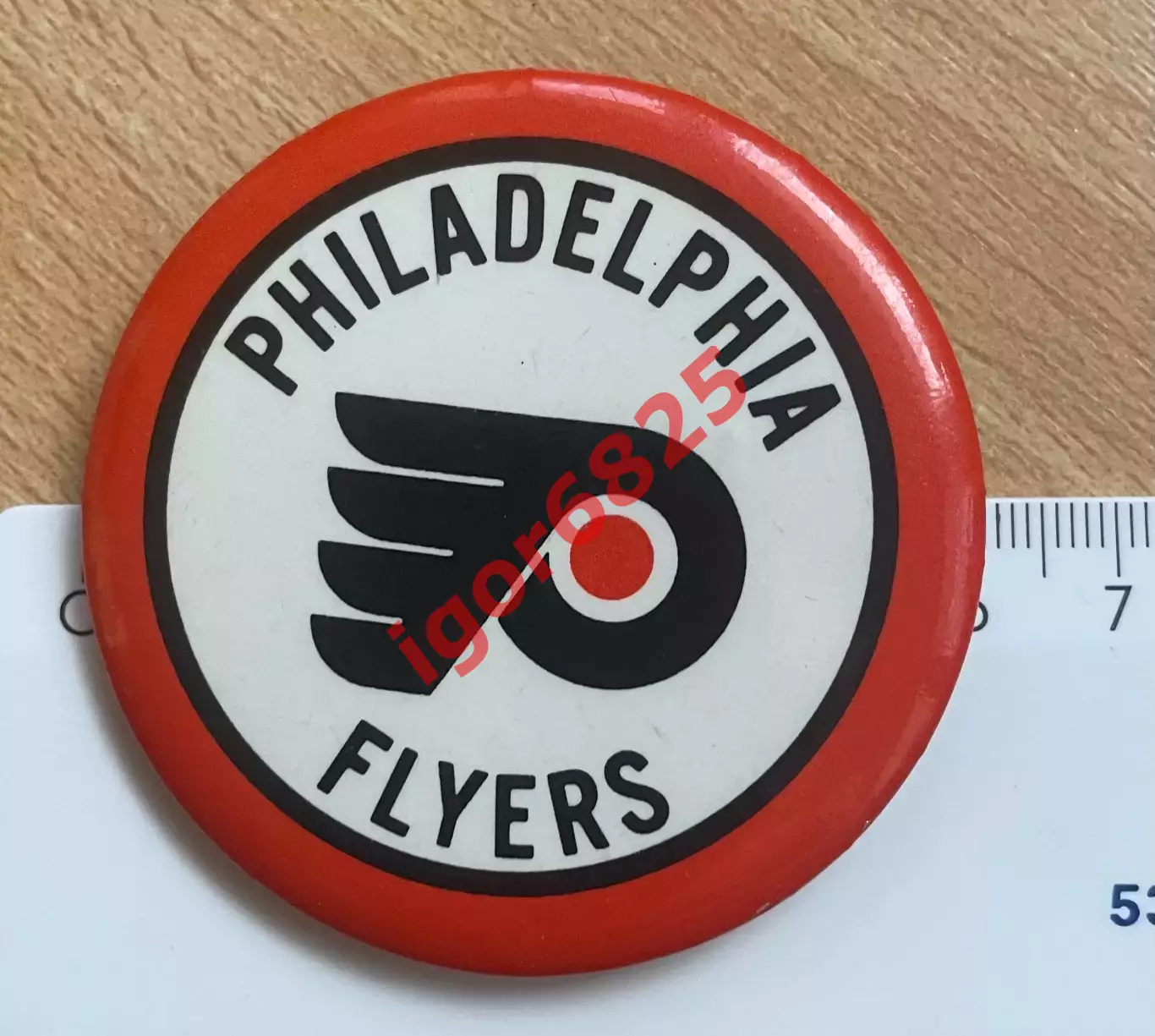 Хоккей. Значок Знак Филадельфия Флайерз НХЛ Philadelphia Flyers NHL размер 6 см. 1
