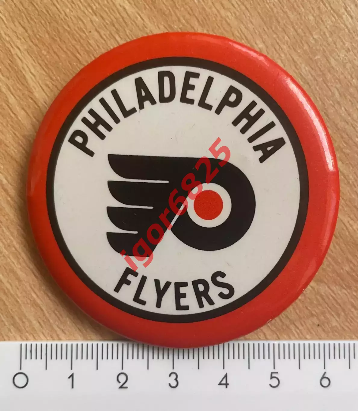 Хоккей. Значок Знак Филадельфия Флайерз НХЛ Philadelphia Flyers NHL размер 6 см. 2
