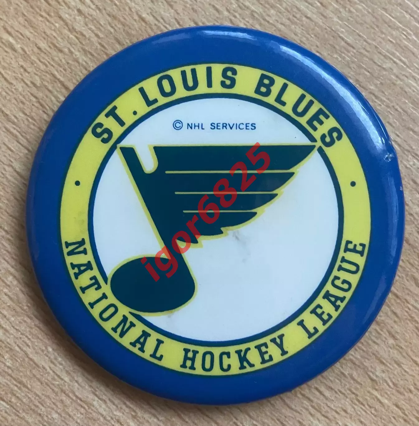 Хоккей. Значок Знак Сент-Луис Блюз НХЛ St. Louis Blues NHL размер 6 см.