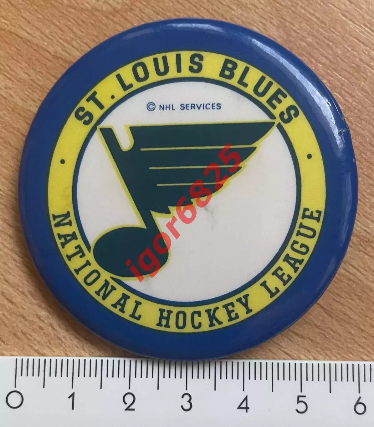 Хоккей. Значок Знак Сент-Луис Блюз НХЛ St. Louis Blues NHL размер 6 см. 1