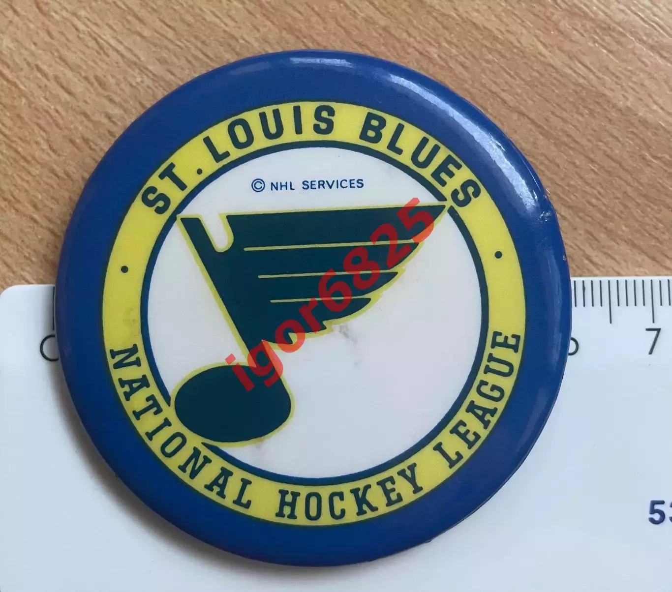 Хоккей. Значок Знак Сент-Луис Блюз НХЛ St. Louis Blues NHL размер 6 см. 2
