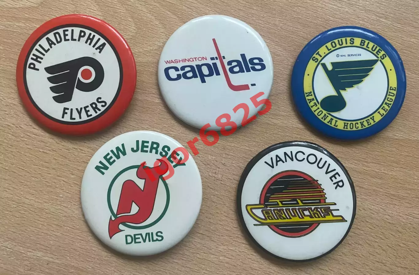 Хоккей. Значок Знак Нью-Джерси Девилз НХЛ New Jersey Devils NHL размер 6 см. 4