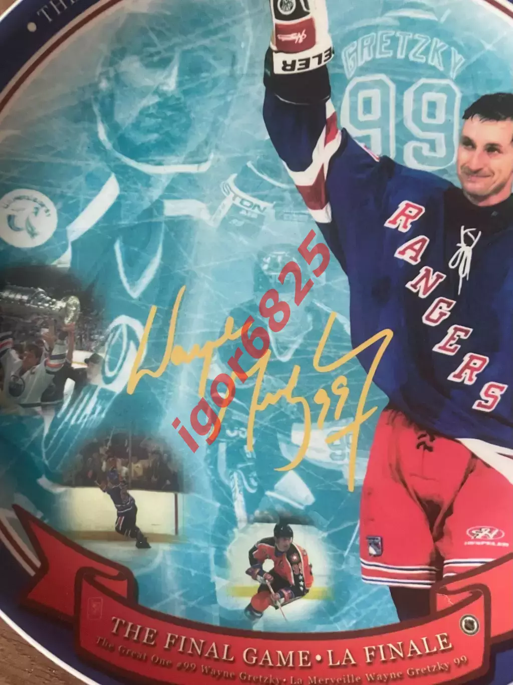 Хоккей. Винтажная тарелка Уэйн Гретцки НХЛ Wayne Gretzky Final Game 18.04.1999 1