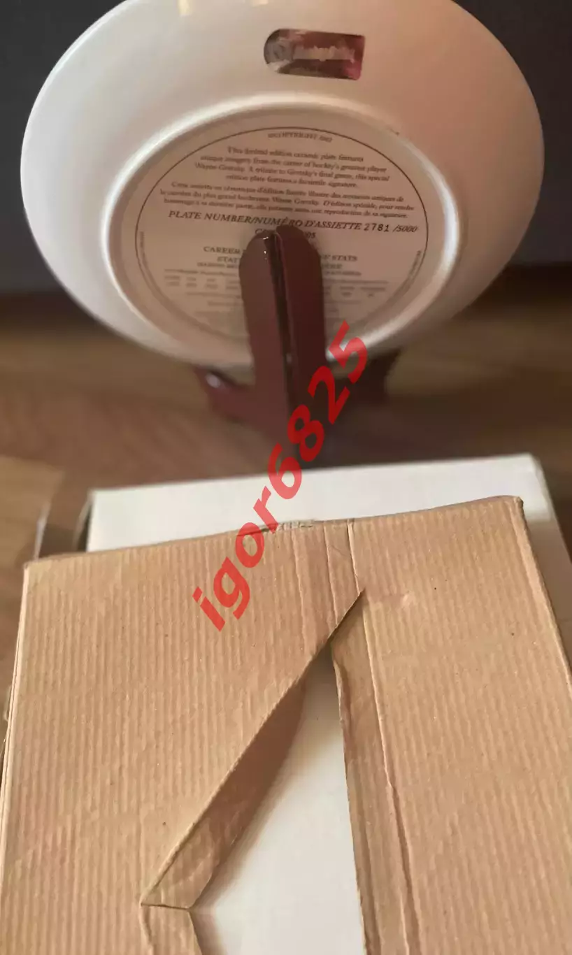 Хоккей. Винтажная тарелка Уэйн Гретцки НХЛ Wayne Gretzky Final Game 18.04.1999 6