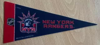 Вымпел Нью-Йорк Рейнджерс НХЛ New York Rangers NHL, размер 23 на 10 см.