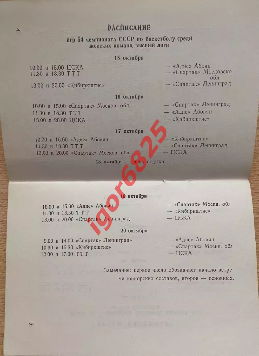 Баскетбол. Чемпионат СССР. Рига 15-24.10.1986 г. Женщины, Мужчины ЦСКА Спартак 1